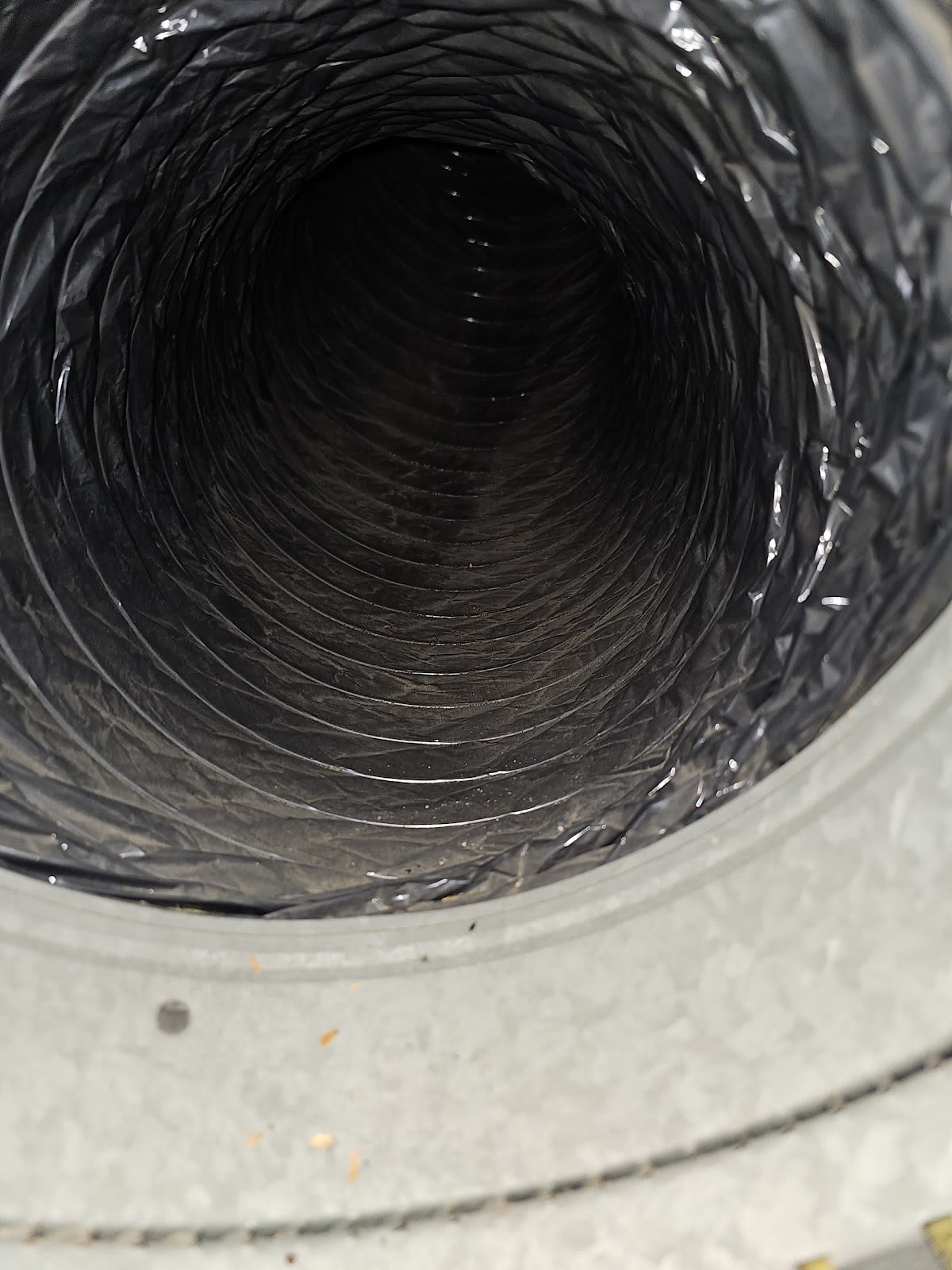 Clean flex duct after service