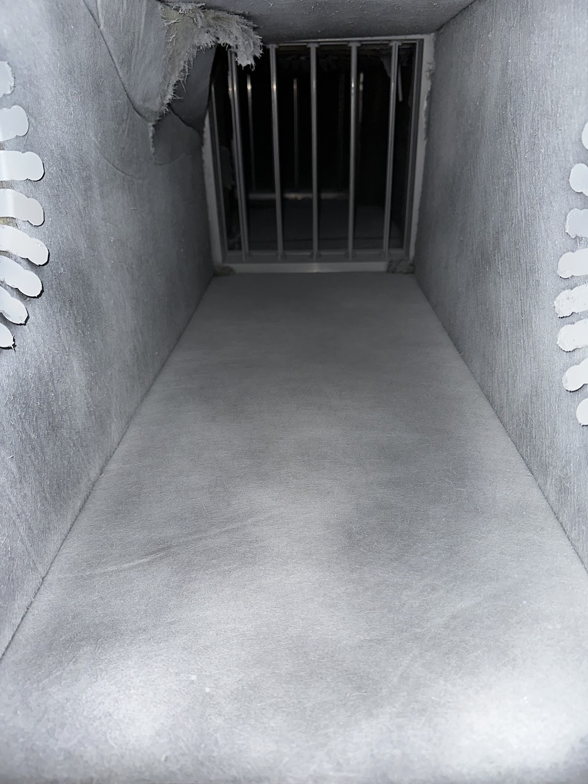 Plenum duct before UV light installation