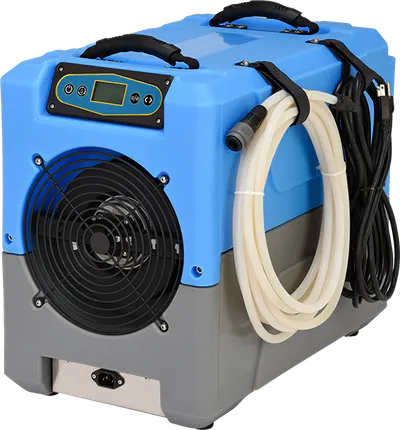 Commercial dehumidifier used for water damage restoration