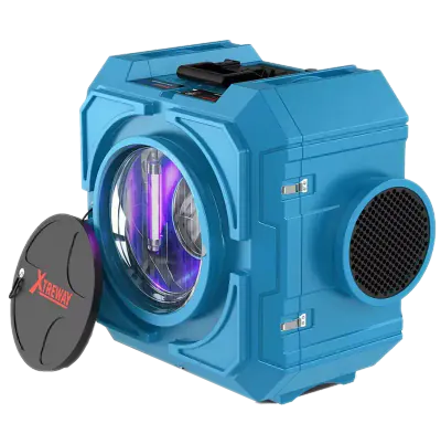 HEPA air scrubber for mold remediation and air quality control